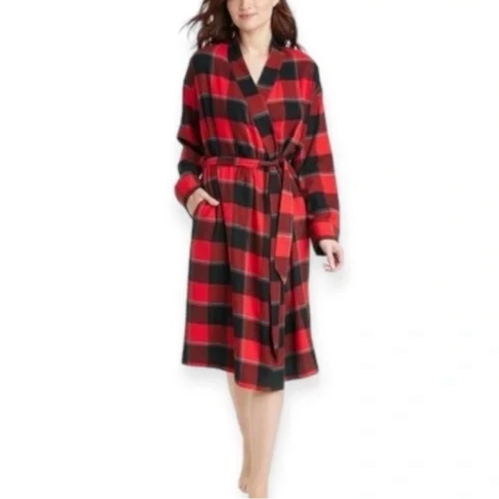 Cozy Buffalo Check Flannel Robe